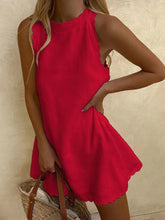 New Mini Round Neck Sleeveless Dress